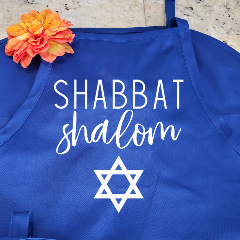 Mom'S Home Cooking - Shabbat Shalom mutfak önlük yahudi judaica